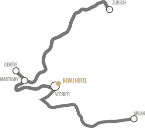  accès hotel Nevai Verbier